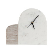 Two Toned Arched Marble Mantel Clock