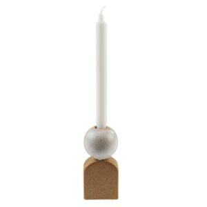 L Sandy Clay Candle Holder