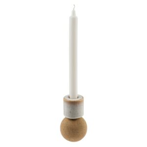 S Sandy Clay Candle Holder