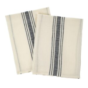 S/2 Provence Linen Tea Towels, Navy